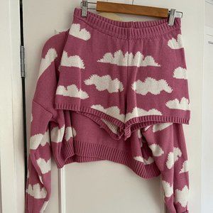 Pink Knit Cloud Set